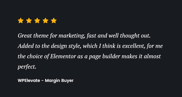 Margin - Elementor Marketing and SEO WordPress Theme